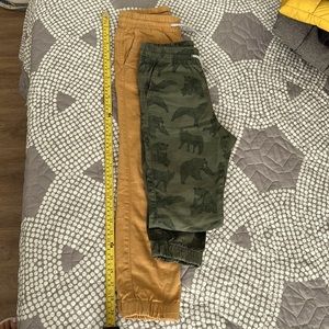 Pant set3 -military green w/animals- mustard yellow-navy blue- like new-size 7/8